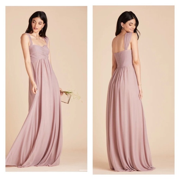 NWT BIRDY GREY Maria Convertible Maxi Dress Mauve Pink Blush Pink XS Bridesmaid - Picture 5 of 8